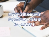 抖音等級更新后等級會變成多少，等級變動一覽表附上